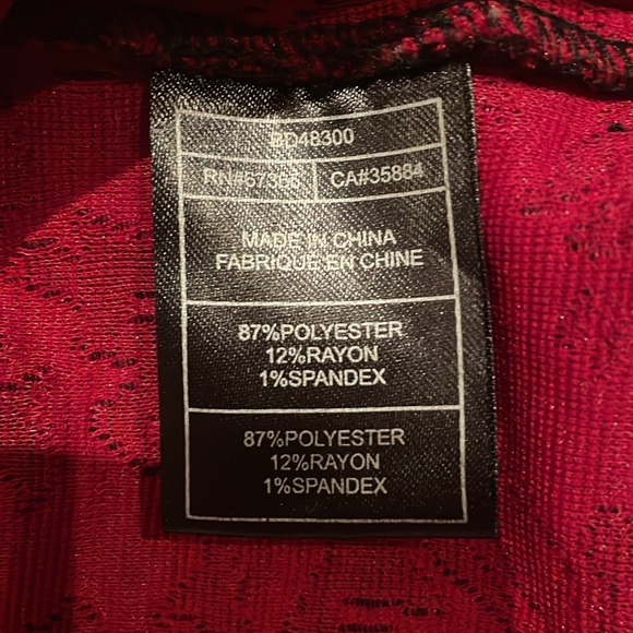 Sz M BB Dakota black and red long sleeve dress - Picture 3 of 9